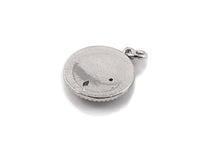 Medallion Snake on Round Coin Pendant, Snake Pendant, Gold/Silver Tone, 16x18mm, Sku#Z691