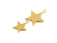 Black White Red Blue Enamel Five Star Pendant with Gold Finish, Enamel Star, Colorful Enamel Star, 15mm/25mm/35mm, sku#FH31