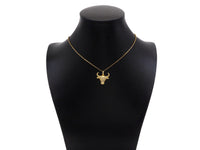 CZ Micro Pave Bull's Head Shape Pendant/Charm,Cubic Zirconia Dainty Gold Charm, Necklace Bracelet Charm Pendant,20x18mm, Sku#F1384