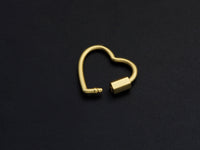 Pave Heart Shape Clasp, Black/Gold/Silver/Rose Gold Carabiner Clasp, 21mm, sku#H245
