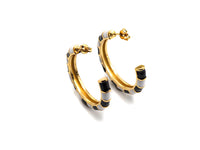 Enamel Round Ring Hoop Earring ,Sku#J155