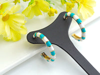 Enamel Round Ring Hoop Earring ,Sku#J155