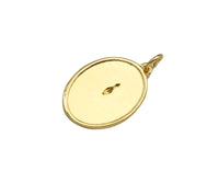 18K Dainty Gold Eagle On Oval Shape Pendant/Charm,Eagle Medallion Charm, Necklace Bracelet Charm Pendant, 20x14mm, Sku#F1363