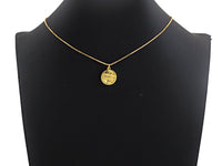 Medallion Snake on Round Coin Pendant, Snake Pendant, Gold/Silver Tone, 16x18mm, Sku#Z691