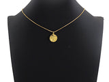 Medallion Snake on Round Coin Pendant, Snake Pendant, Gold/Silver Tone, 16x18mm, Sku#Z691