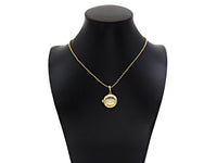 CZ Micro Pave Mom On Open-Up Round Box Shape Pendant, 22x23mm,Sku#F1405C