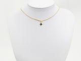 CZ Pave Gold Black CZ On North Star Shape Pendant, Star Charm, Star Pave Pendant, Gold plated, 10x12mm, Sku#Z1152