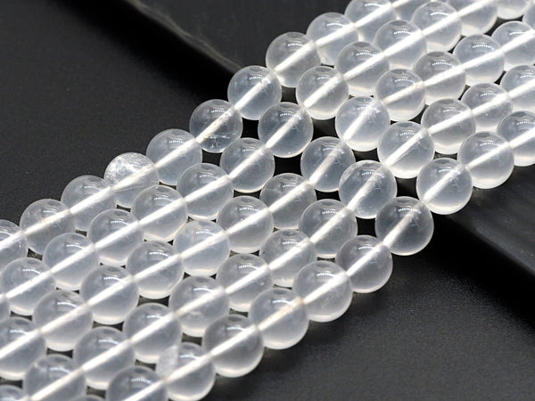 Natural Milky Quartz round smooth, 8mm/10mm/12mm, 15.5" Full Strand, sku#U609