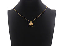 CZ Micro Pave Be the Light Spike Coin Pendant/Charm,sku#L375