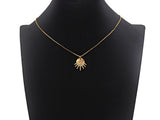 CZ Micro Pave Be the Light Spike Coin Pendant/Charm,sku#L375