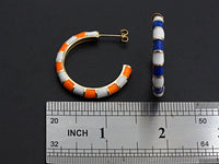 Enamel Round Ring Hoop Earring ,Sku#J155