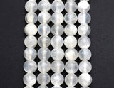 Natural Gypsum Selenite Beads, Round Smooth 6mm/8mm/10mm Sel