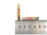 Rainbow CZ Micro Pave Tube/ Bar Connector for Bracelet/Necklace, Link Connector, Spacer Connector, 5x35mm,sku#E429