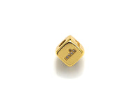 Arabic Number Beads, CZ Pave Dice Large Hole Spacer Beads, Birthday Beads, Initial beads, Number Beads, 8.5mm,sku#Z721/722