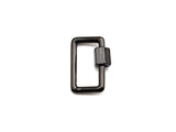 Rectangular Carabiner Clasp, Screw Clasp, Gold/Silver/Rose Gold/Gunmetal Clasp, 15x21mm, sku#H246