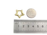 18K Gold Five Point Star Huggie Earring, Earring Hook, Earring Component,21x20mm, Sku#LD61