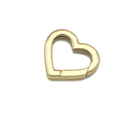 CZ Pave Heart Clasp, 18K Dainty Gold Carabiner Clasp, Snap Clip Trigger Clasp, Spring Buckle Clasp , 25x22mm,Sku#LD65