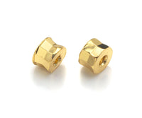 2pc/10pcs 18K Gold High Polished Drum Space Bead, Cylinder Beads, Men's Jewelry Findings, Bracelet Beads,3x5mm, sku#Y319
