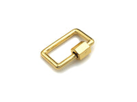 Rectangular Carabiner Clasp, Screw Clasp, Gold/Silver/Rose Gold/Gunmetal Clasp, 15x21mm, sku#H246