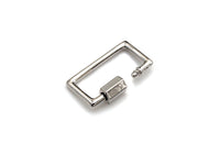 Rectangular Carabiner Clasp, Screw Clasp, Gold/Silver/Rose Gold/Gunmetal Clasp, 15x21mm, sku#H246
