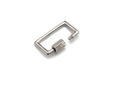 Rectangular Carabiner Clasp, Screw Clasp, Gold/Silver/Rose Gold/Gunmetal Clasp, 15x21mm, sku#H246