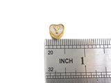New Trendy Gold Mother of Pearl  A-Z 26 Initials Letter Heart Space Beads, Initial Letter Beads, 7x9x10mm,sku#G420