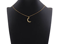 CZ Micro Pave Half Moon Pendant, Cubic Zirconia Pave Pendant/Charm, Necklace Pave Pendant, 14x23mm, sku#Z828