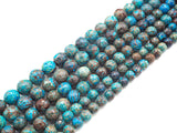 Natural Quality Blue Oak Jasper Round Faceted Beads,6mm/8mm/10mm/12mm/14mm Jasper, 15.5'' Full Strand, Sku#U1140 Bestbeads&Beyond