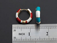Colorful Enamel Round Ring Latch Back Earring,SKU#J156C