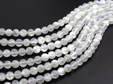 Natural Gypsum Selenite Beads, Round Smooth 6mm/8mm/10mm Sel