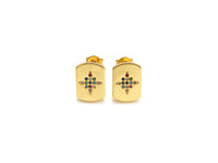 CZ North Star Stud Earring, Sku#J233