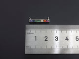 Colorful CZ Micro Pave Rainbow Necklace Bar Pendant, Cubic Zirconia Necklace Connector Link, 6x20mm,sku#Z1021