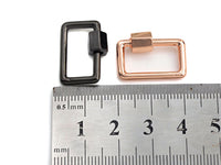 Rectangular Carabiner Clasp, Screw Clasp, Gold/Silver/Rose Gold/Gunmetal Clasp, 15x21mm, sku#H246