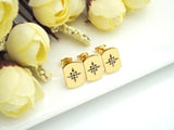 CZ North Star Stud Earring, Sku#J233