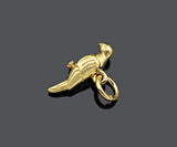 18K Dainty Gold Bird Shape Pendant/Charm, Cute Bird Charm, Necklace Bracelet Charm Pendant,6x13mm, Sku#Y399