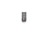 CZ Pave Big Hole beads, Cubic Zirconia Square Shape Spacer Beads, European Large hole Bead, 3.8x8mm, sku#Z877