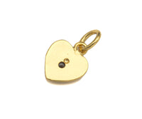 CZ Micro Pave Evil Eye On Heart Pendant/Charm, Bracelet Necklace Cubic Zirconia  Heart Pendant Charm, Silver/Gold Tone,9x10mm,sku#Z1255C