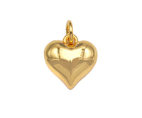 Gold silver Puffy Heart charm, sku#L377
