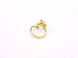 Butterfly Shape Adjustable Ring,18K Gold Filled Open Ring, Butterfly Ring, 20mm,Sku#X246