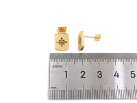 CZ North Star Stud Earring, Sku#J233