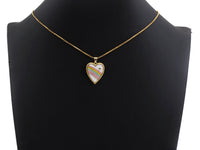 Enamel Colorful Rainbow Heart Shape Pendant,CZ Micro Pave Oil Drop pendant,Enamel pendant,Enamel Jewelry, 19x23mm,sku#F1070