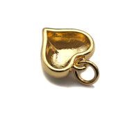 Gold silver Puffy Heart charm, sku#L377
