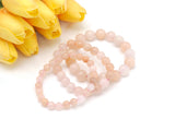 Quality Natural Pink Aventurine Stretchy Bracelet, 8mm/10mm/12mm Elastic Fit Round Smooth Aventurine, 7.5''Aventurine Bracelet,Sku#EF67