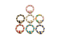 Colorful Enamel Pave Round Ring Shape Clasp, Carabiner Clasp, Ring Connector, Charm Holder, 23.5mm, sku#H265