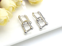 U Shape Chain Earring,  Sku#O34