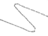 4x12mm Stainless Steel Paper Clip Chain by Yard, Silver Unfinished Jewelry Chains, Wholesale Paper Clip Chain, non-tarnishing Chain, sku#A99