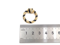 Colorful Enamel Pave Round Ring Shape Clasp, Carabiner Clasp, Ring Connector, Charm Holder, 23.5mm, sku#H265
