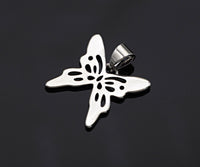 18K Gold Silver Butterfly Charms, Dainty Charms, Butterfly Pendant, Butterfly Necklace Charms, 17mm, Sku#F1298