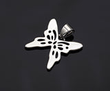 18K Gold Silver Butterfly Charms, Dainty Charms, Butterfly Pendant, Butterfly Necklace Charms, 17mm, Sku#F1298