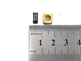 CZ Pave Big Hole beads, Cubic Zirconia Square Shape Spacer Beads, European Large hole Bead, 3.8x8mm, sku#Z877